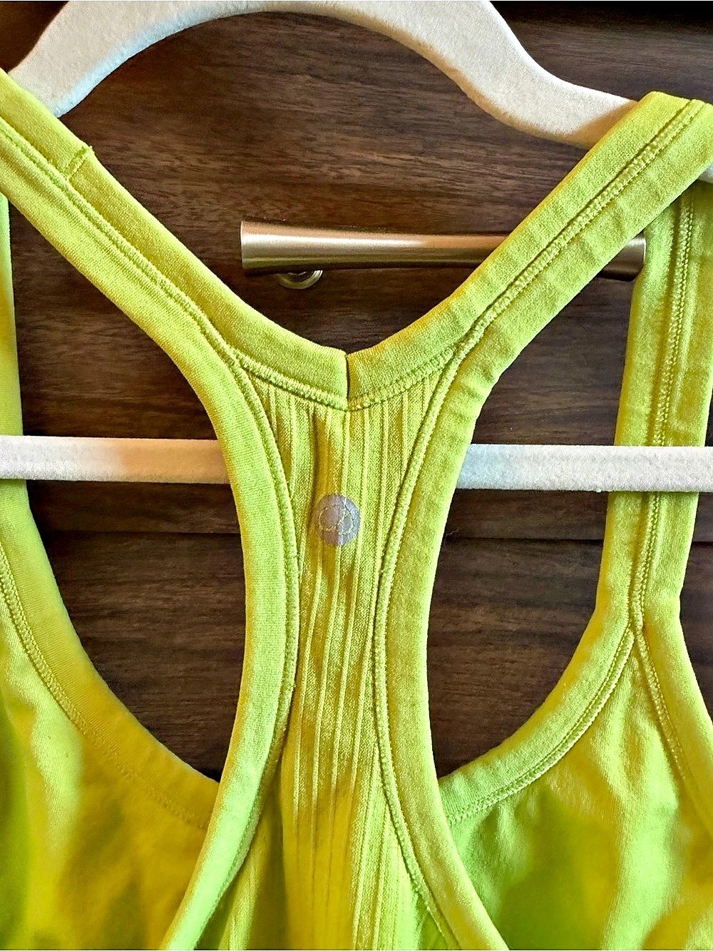 Cropped Racerback Tank Top Yellow - Picture 2 of 2